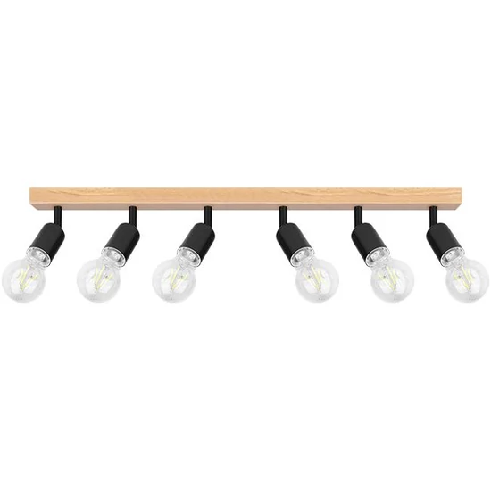 Fali lámpa E27 LED Eos mozgatható x6 fekete + WD	