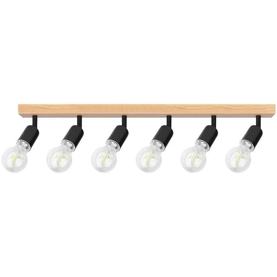 Fali lámpa E27 LED Eos mozgatható x6 fekete + WD	