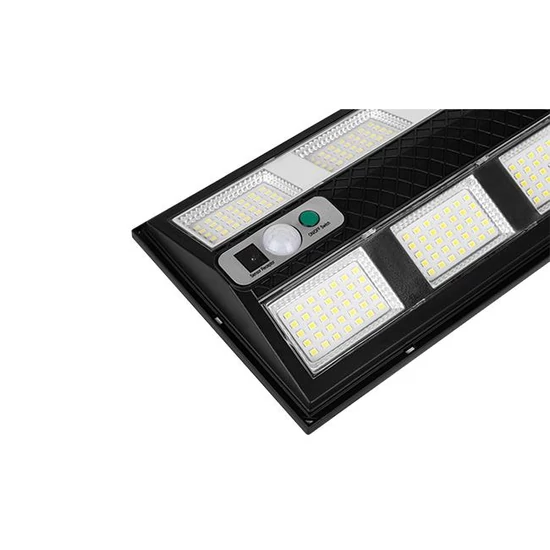 LED napelemes lámpa, vékony, 210 LED-es PIR érzékelős távirányítóval	