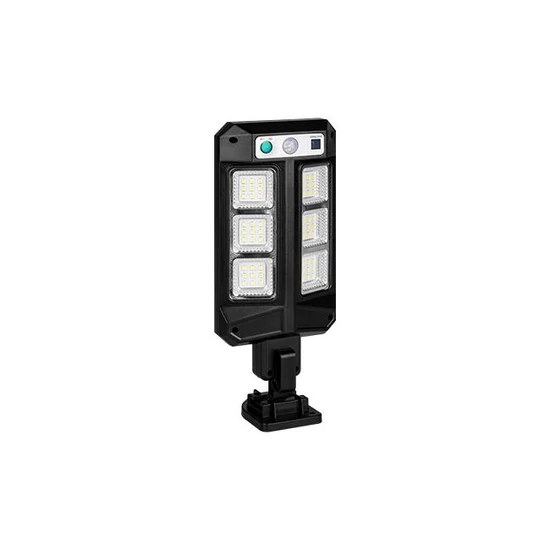 LED napelemes lámpa, vékony, 54 LED-es PIR érzékelős távirányítóval