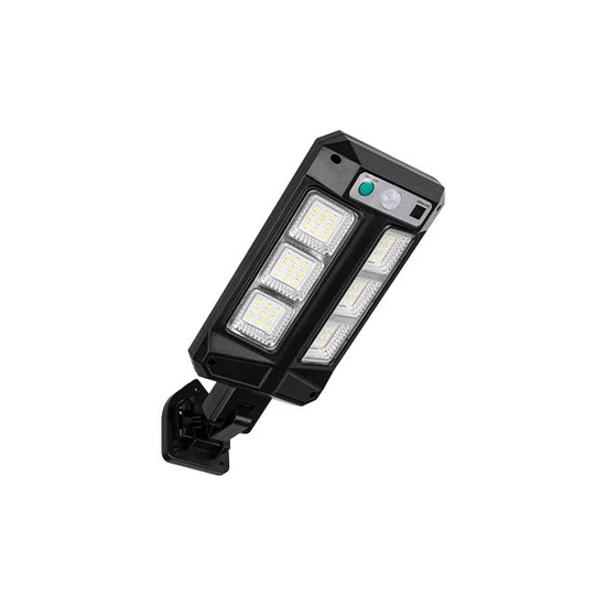 LED napelemes lámpa, vékony, 54 LED-es PIR érzékelős távirányítóval