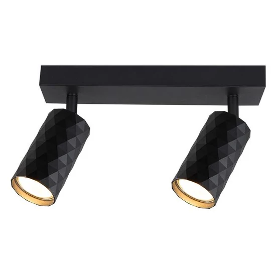 Glamour fali lámpa GU10x2 LED izzóval, mozgatható, fekete