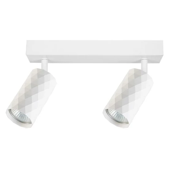 Glamour fali lámpa gu10 led izzóval, 2 db, mozgatható, fehér