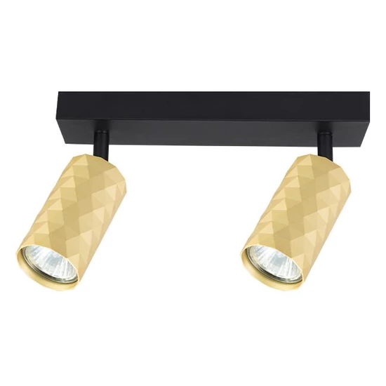 Fali lámpa gu10 led glamour mozgatható x2 fekete+arany