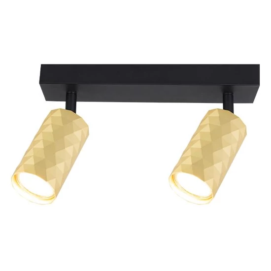 Glamour Fali lámpa GU10x2 LED mozgatható fekete+arany