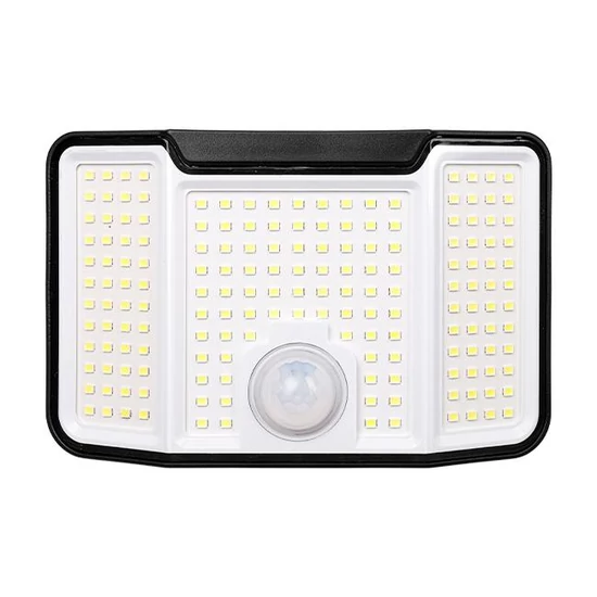 Napelemes LED reflektor 172xSMD PIR távirányítóval	