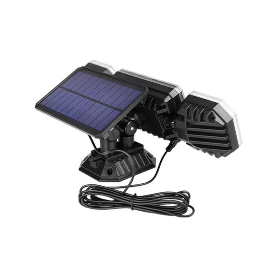 Napelemes LED reflektor 226xSMD PIR távirányítóval	