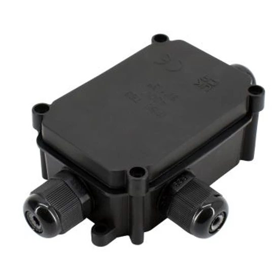 Hermetikus kötödoboz 3db tömszelencével, IP66