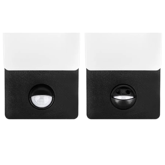 Grudo LED homlokzati lámpatest 12W fekete szenzorral