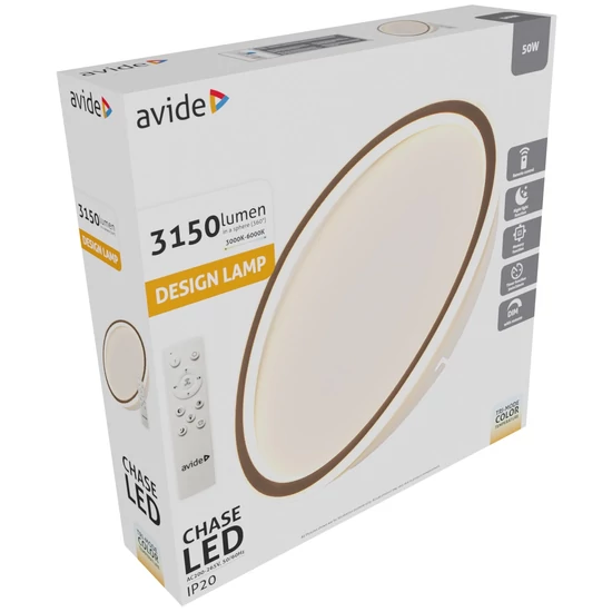 Avide Design Mennyezeti Lámpa Chase 50W RF Távirányítóval