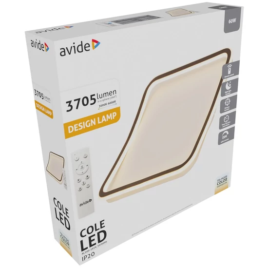 Avide Design Mennyezeti Lámpa Cole 60W RF Távirányítóval