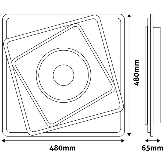 Avide Design Mennyezeti Lámpa Ewa 100W (50+50) RF Távirányítóval