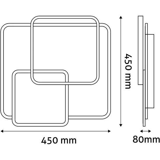 Avide Design Mennyezeti Lámpa Jett 64W RF Távirányítóval