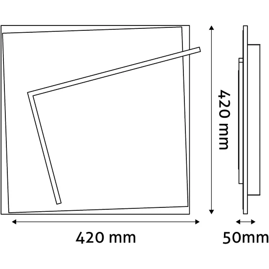 Avide Design Mennyezeti Lámpa Malakai – 44 W LED, RF távirányítóval