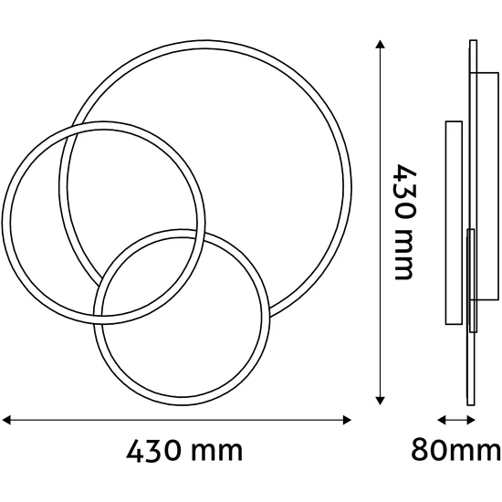 Avide Design Mennyezeti Lámpa Nico – 45 W LED, RF távirányítóval