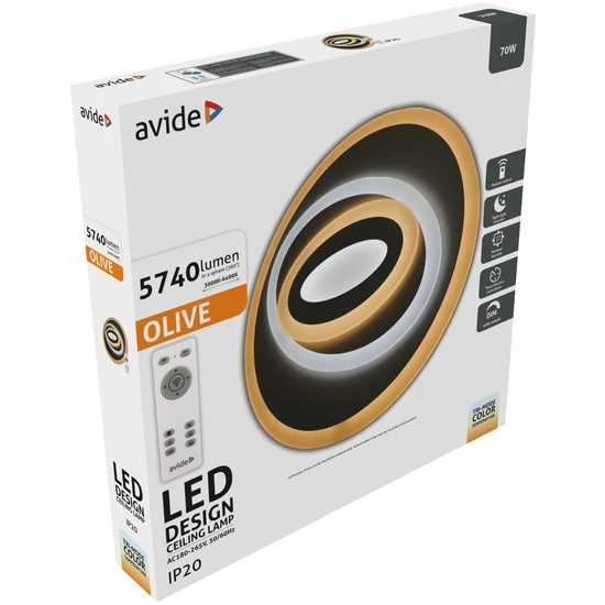 Avide Design Mennyezeti Lámpa Olive 70W (35+35) RF Távirányítóval