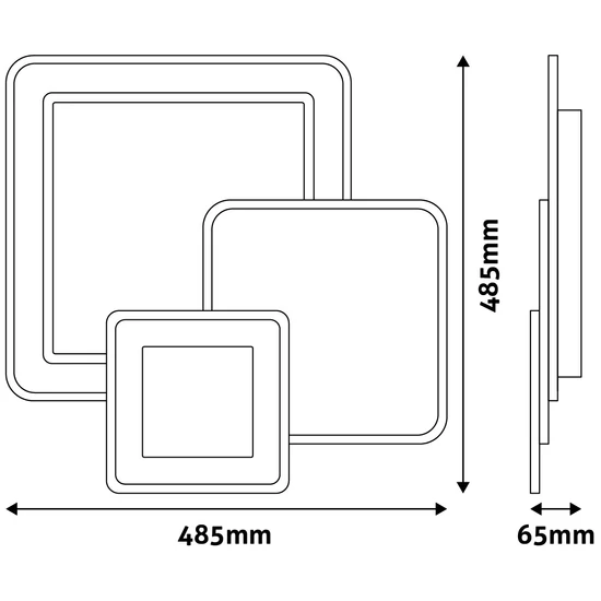 Avide Design Mennyezeti Lámpa Sophie 93W (46,5+46,5) RF Távirányítóval