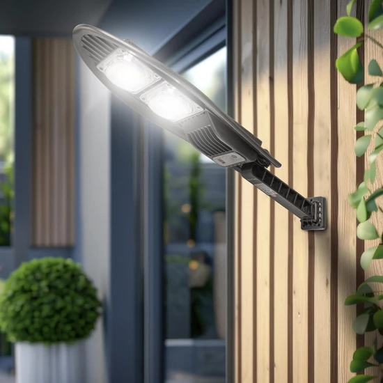 Entac LED Szolár Utcai Lámpa Távirányítóval, Mozgásérzékelővvel Autamata Dimm funkcióval, 500lm
