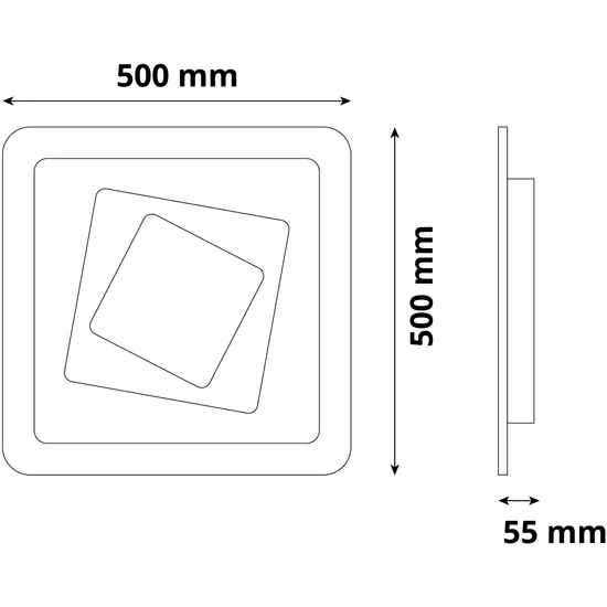 Avide Design Mennyezeti Lámpa Porter – 106 W LED, RF távirányítóval