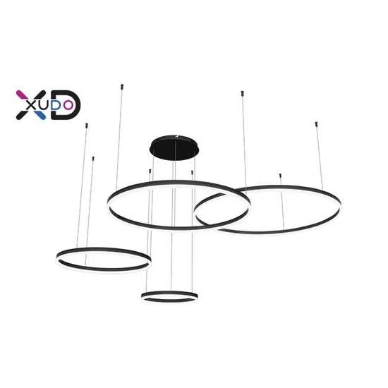 Mundo LED csillár fekete 119 W 3CCT fényváltással, modern mennyezeti lámpa