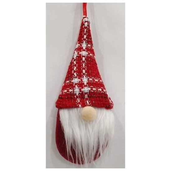 Artezan Karácsonyi Gnóm 16cm Piros-Fehér Csíkos