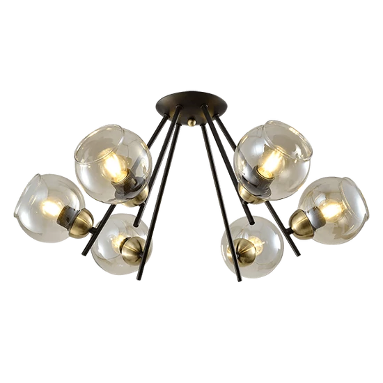 RICK CHANDELIERP 6XE27 MATT BLACK/BRONZE