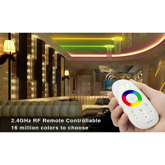 RGBW RF LED vezérlő 12/24V + FUT027 távirányító