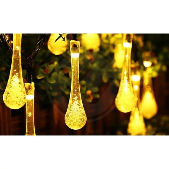 Napelemes led füzér 20 led könnycsepp