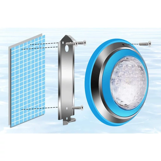 Led medence világítás falra szerelhető RGB 35W  Par56 12 V AC/DC IP68