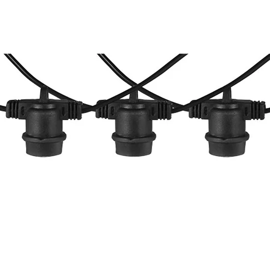 Fényfüzér foglalatos 10 méteres 10x E27