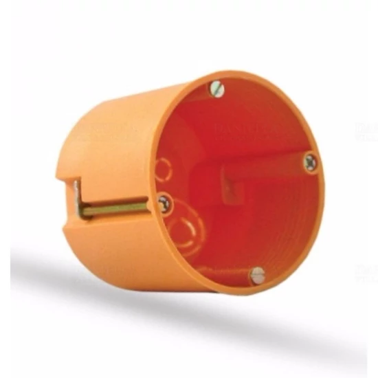 Gipszkarton doboz 1-es, d68mm, 61mm mély, narancssárga