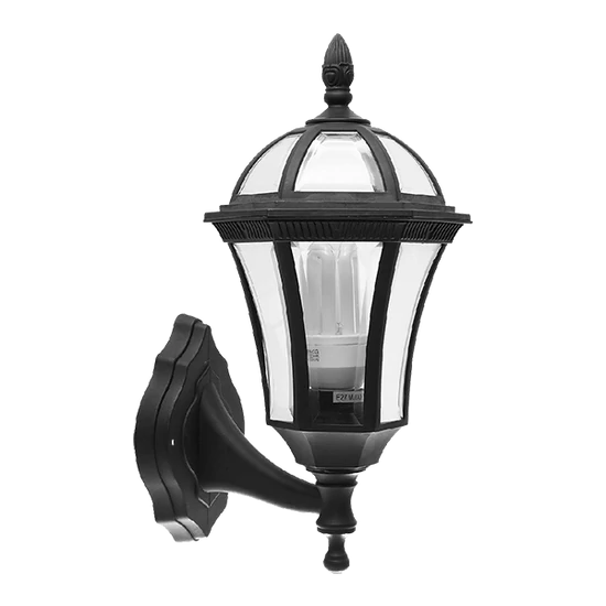 STEVEN LANTERN UPWARD 1XE27 BLACK IP44