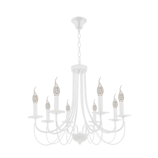 ANGELA CHANDELIER 8XE14 WHITE