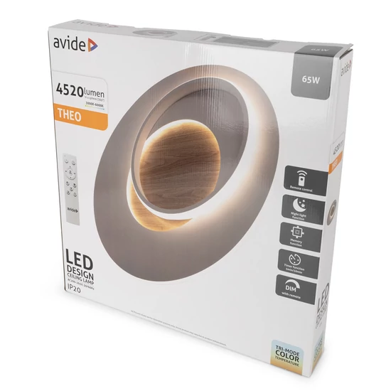 Avide Design Mennyezeti Lámpa Theo 65W RF Távirányítóval