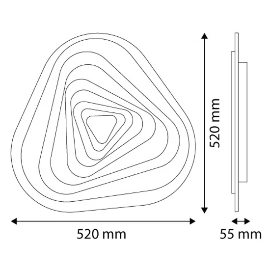 Avide Design Mennyezeti Lámpa Yvette 90W (45+45) RF Távirányítóval