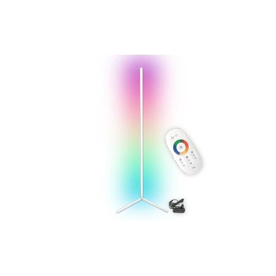 Led sarok állólámpa rgbcct 9w 140cm fehér