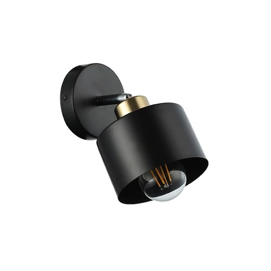 E27 led fali lámpa elza mozgatható x1 fekete + réz