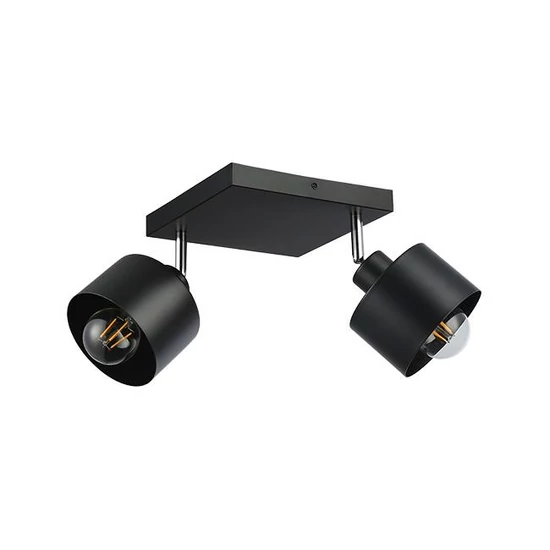 E27 led elza fali lámpa, mozgatható x2, fekete