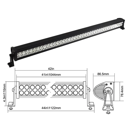 Led egyenes fényhíd 12V 240W off-road munkalámpa