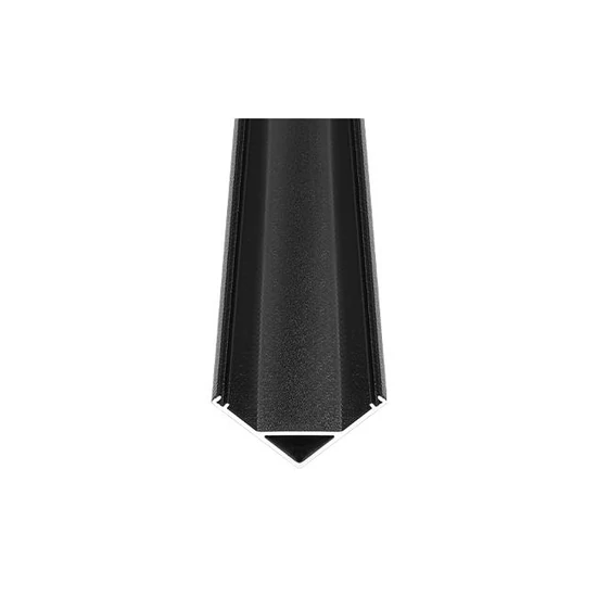 LED profil, 2m, sarokba illeszthető, fekete