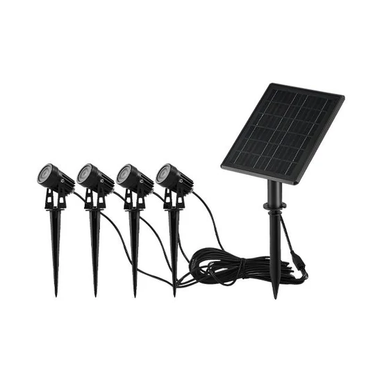 Napelemes LED lámpa, 3000K, 4 darabos készlet