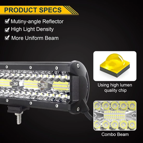 LED hajlított fényhíd 660W 80cm – terepjáró, SUV, munkalámpa 12V-24V