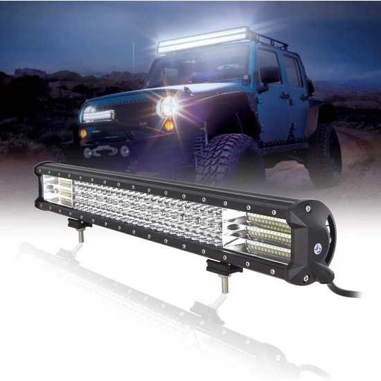 Led egyenes fényhíd 12-24V 570W  off-road munkalámpa 59cm kábelkészlettel