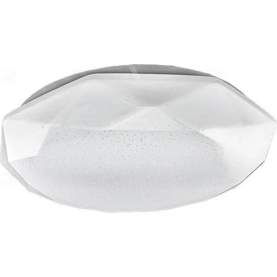 LED mennyezeti lámpa RGB+CCT, 24W, 1560lm, 380mm, gyémánt forma, csillogó búra