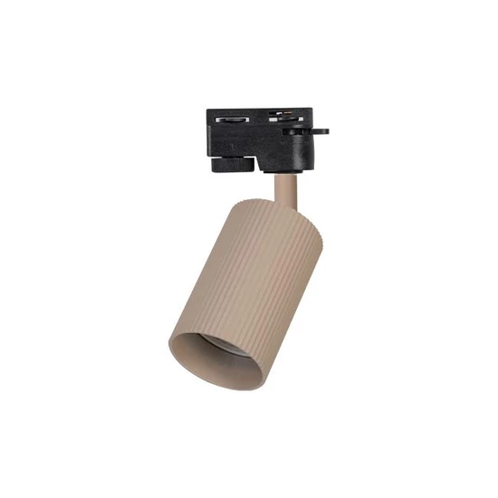 Matt bézs színű Lucerno 1 fázisú sínes GU10 spot lámpatest 80 mm-es átmérővel a ledezz.hu webáruházban
