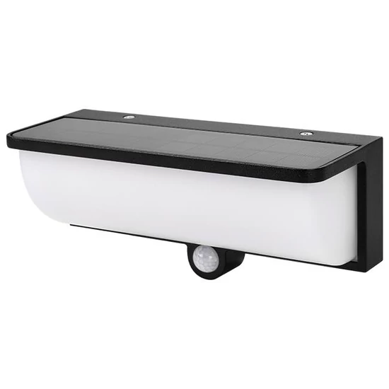 Logon Homlokzati/Fali Lámpatest LED napelemes 4000K, mozgásérzékelő