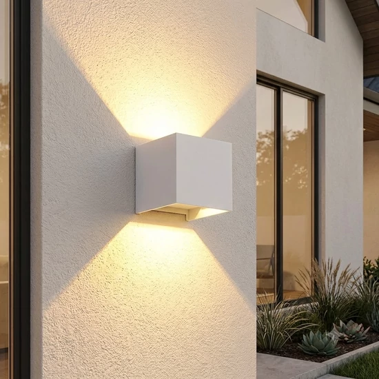 Homlokzati lámpatest kira led 6w állítható fehér