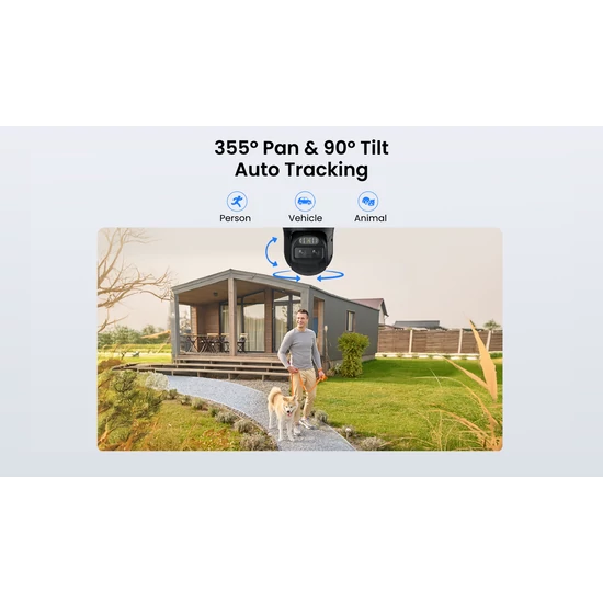 Reolink 4K dupla lencsés Wi-Fi 6 PTZ akkumulátoros napelemes biztonsági kamera