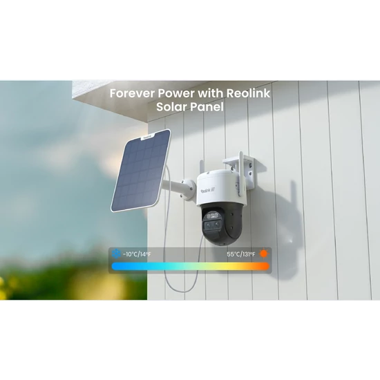Reolink 4K dupla lencsés Wi-Fi 6 PTZ akkumulátoros napelemes biztonsági kamera