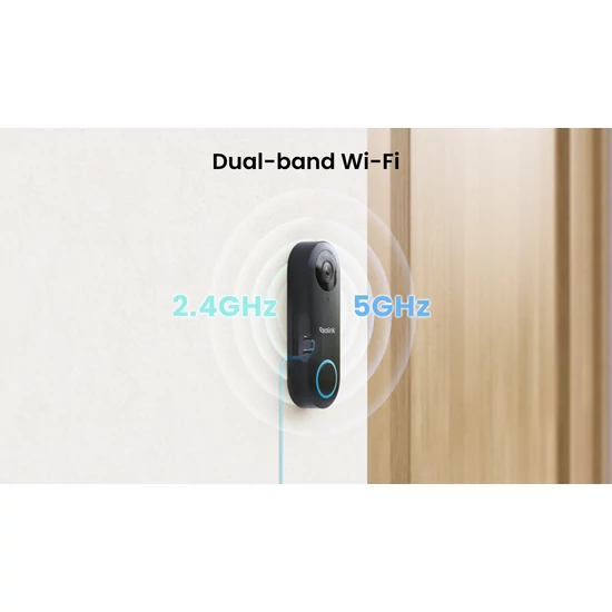 Reolink Video Doorbell WiFi 2K+ 5MP Okos Videós Kapucsengő (Beltéri Csengővel)